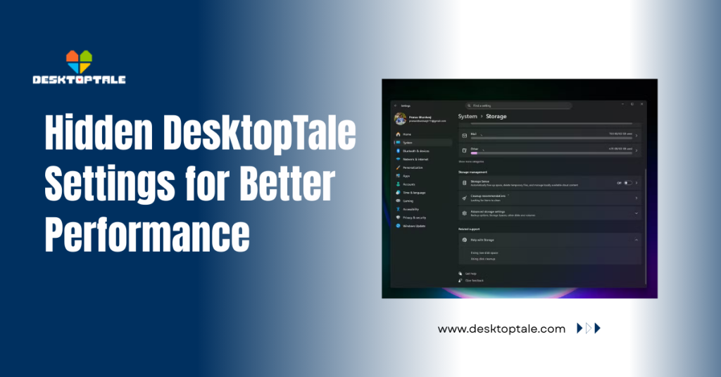 hidden desktoptale settings for better performance