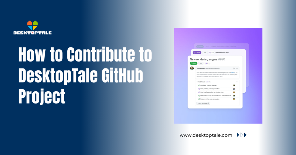 how to contribute to desktoptale github project